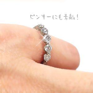 指輪 プラチナ ダイヤリング プラチナ900 pt900 ダイヤモンド リング 5石 ダイヤモンド 0.5ct レディース アクセサリーの画像