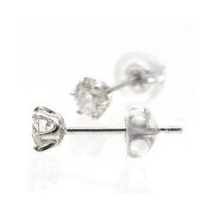 プラチナ900 pt900 ダイヤモンド ピアス 一粒 ピアス ソリティア スタッドピアス 0.3ct 男女兼用 レディース アクセサリーの画像