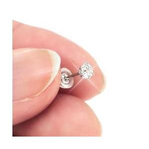 プラチナ900 pt900 ダイヤモンド ピアス 一粒 ピアス ソリティア スタッドピアス 0.3ct 男女兼用 レディース アクセサリーの画像