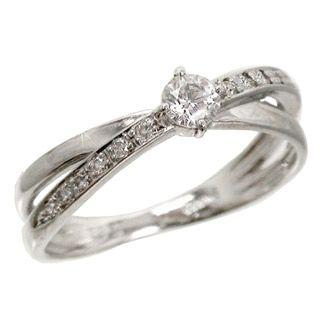 指輪 ダイヤモンド リング キスマーク リング ダイヤモンド 0.2ct k18ゴールド 18金 レディース アクセサリーの画像