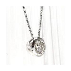 一粒 ソリティア ダイヤ ネックレス ペンダント 0.3ct フクリン 伏せ込み プラチナ900 pt900 レディースの画像