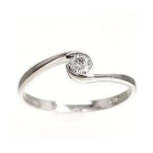 指輪 一粒ダイヤモンド リング ソリティア ダイヤモンド 0.1ct k18ゴールド 18金 レディース ジュエリー アクセサリーの画像
