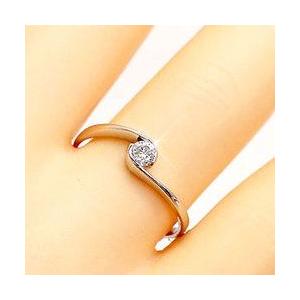 指輪 一粒ダイヤモンド リング ソリティア ダイヤモンド 0.1ct k18ゴールド 18金 レディース ジュエリー アクセサリーの画像