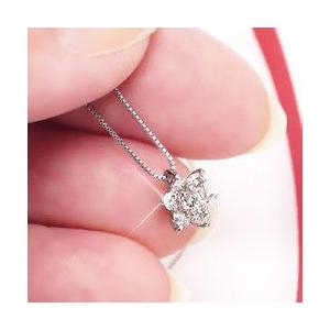 18金 ダイヤモンド ネックレス 0.3ct フラワー k18ゴールド レディース ジュエリー アクセサリーの画像