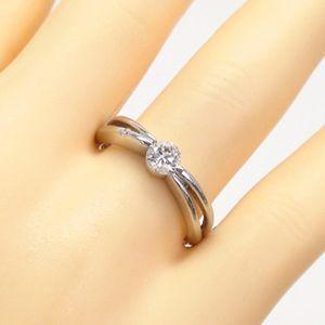 指輪 ダイヤモンド リング 0.3ct シンプルリング k18ゴールド 18金 レディース ジュエリー アクセサリーの画像