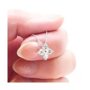 ダイヤモンド フラワー 花 ダイヤモンドネックレス ダイヤ 0.5ct ペンダント プラチナ900 pt900 レディース アクセサリーの画像