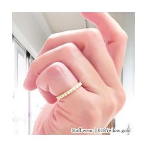 指輪 フルエタニティリング ダイヤモンド 0.5ctUP 18金 k18ゴールド ピンキーリング レディース アクセサリーの画像