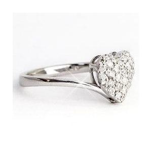 指輪 パヴェ ハート リング ダイヤリング ダイヤモンド 0.3ct プラチナ900 pt900 レディース アクセサリーの画像