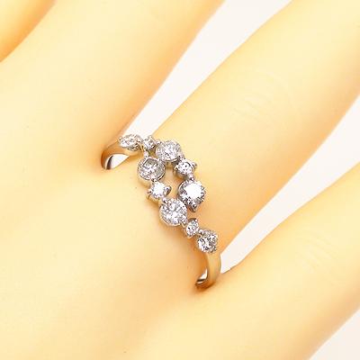指輪 ダイヤモンド リング プラチナ900 pt900 0.5ct テンダイヤモンド レディース ジュエリー アクセサリーの画像