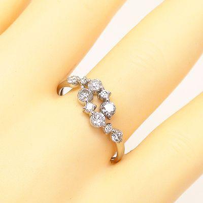 指輪 ダイヤモンド リング k18ゴールド 0.5ct テンダイヤモンド 18金 レディース ジュエリー アクセサリーの画像
