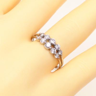 指輪 ダイヤモンド リング プラチナ900 pt900 0.5ct テンダイヤモンド レディース ジュエリー アクセサリーの画像