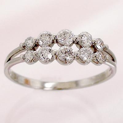 指輪 ダイヤモンド リング プラチナ900 pt900 0.5ct テンダイヤモンド レディース ジュエリー アクセサリーの画像