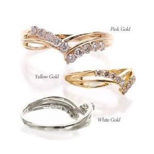 指輪 ダイヤモンド リング k18ゴールド ダイヤ 0.3ct テンダイヤモンド 18金 レディース ジュエリー アクセサリーの画像