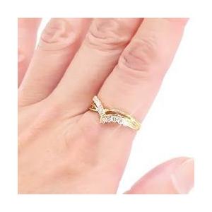 指輪 ダイヤモンド リング k18ゴールド ダイヤ 0.3ct テンダイヤモンド 18金 レディース ジュエリー アクセサリーの画像