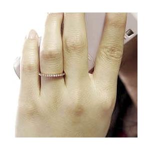指輪 フルエタニティリング ダイヤモンド 0.37ct リング サイズ15号 ｋ18ピンクゴールド 18金 レディース アクセサリーの画像