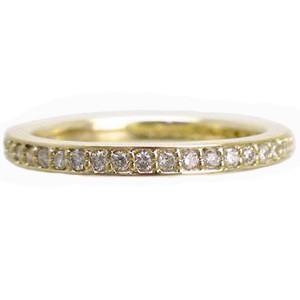 指輪 フルエタニティリング ダイヤモンド 0.32ct リング サイズ10号 ｋ18イエローゴールド 18金 レディース アクセサリーの画像