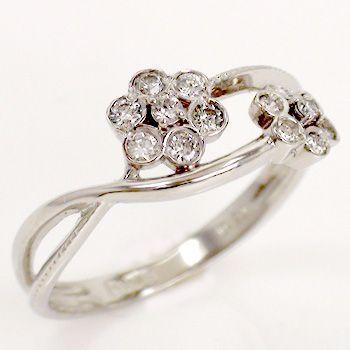 指輪 ダイヤモンド リング ダイヤ 0.2ct リング k18ゴールド アンティーク調 18金 レディース ジュエリー アクセサリーの画像