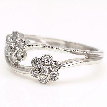 指輪 ダイヤモンド リング ダイヤ 0.2ct リング k18ゴールド アンティーク調 18金 レディース ジュエリー アクセサリーの画像