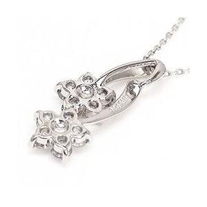 ダイヤモンド ネックレス ペンダント 0.3ct テンダイヤモンド フラワー k18ゴールド 18金 レディース アクセサリーの画像