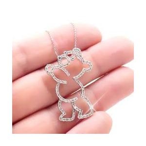 ベアー クマ くま 熊 ダイヤモンド ネックレス ダイヤ 0.6ct k18