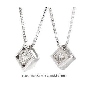 一粒ダイヤモンド ネックレス ペンダント ソリティア ダイヤ 0.3ct 四角k18ゴールド 18金 レディース アクセサリーの画像