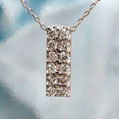 ダイヤモンドネックレス 0.2ct ストレートライン k18ゴールド 18金 レディース ジュエリー アクセサリーの画像