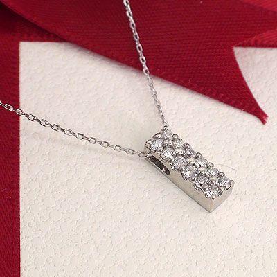 ダイヤモンドネックレス 0.2ct ストレートライン k18ゴールド 18金 レディース ジュエリー アクセサリーの画像