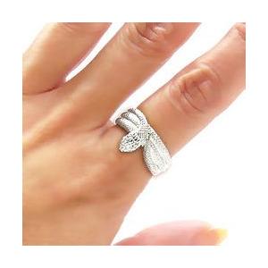 指輪 ダイヤモンド リング へび 白蛇 ダイヤモンド 0.01ct スネーク プラチナ900 pt900 レディース ジュエリー アクセサリーの画像