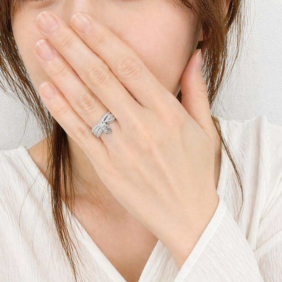 指輪 ダイヤモンド リング へび 白蛇 ダイヤモンド 0.01ct スネーク プラチナ900 pt900 レディース ジュエリー アクセサリーの画像