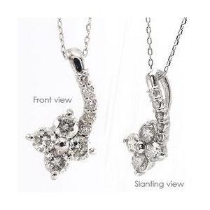 四葉のクローバー ネックレス ペンダント ダイヤモンド 0.5ct k18ゴールド 18金 レディース ジュエリー アクセサリーの画像