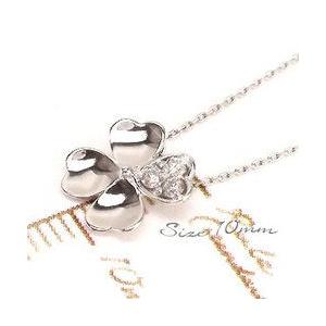 四葉のクローバー ダイヤネックレス ペンダント ダイヤモンド プラチナ900 pt900 ラッキーチャーム レディース