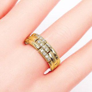 指輪 ダイヤモンド リング ダイヤ 0.1ct k18ゴールド 18金 レディース ジュエリー アクセサリーの画像