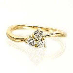 指輪 スリーストーン トリロジー 3石 ダイヤモンド リング ダイヤモンド 0.25ct k18ゴールド 18金 レディースの画像