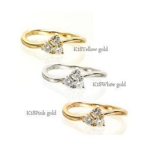 指輪 スリーストーン トリロジー 3石 ダイヤモンド リング ダイヤモンド 0.25ct k18ゴールド 18金 レディースの画像