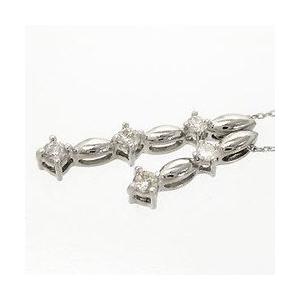 ダイヤモンド ネックレス0.2ct ストレートライン k18ゴールド 18金 レディース ジュエリー アクセサリーの画像