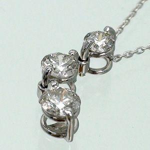 プラチナ900 pt900 ダイヤ 0.3ct トリロジーネックレス スリーストーン ダイヤネックレス レディース ジュエリー アクセサリーの画像