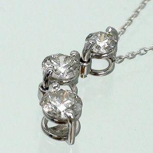 ダイヤ 0.3ct トリロジーネックレス スリーストーン ダイヤネックレス k18ゴールド 18金 レディース アクセサリーの画像