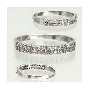 指輪 ダイヤモンド リング ダイヤモンド 0.3ct ハーフエタニティリング ストレート k18ゴールド 18金 レディースの画像