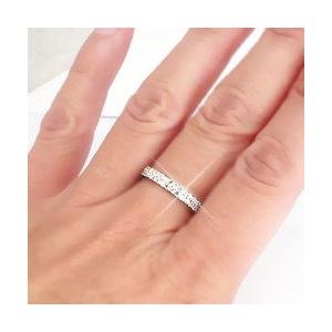 指輪 ダイヤモンド リング ダイヤモンド 0.3ct ハーフエタニティリング ストレート k18ゴールド 18金 レディースの画像