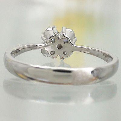 指輪 フラワー ダイヤリング ダイヤモンド 0.42ct リング k18ゴールド 18金 レディース ジュエリー アクセサリーの画像