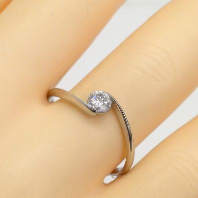 指輪 ダイヤモンド リング 一粒 ソリティア ダイヤ 0.2ct k18ゴールド 18金 レディース ジュエリー アクセサリーの画像