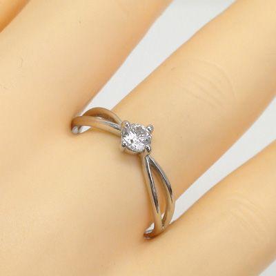 指輪 一粒 ダイヤリング ソリティア ダイヤモンド 0.2ct k18ゴールド 18金 レディース ジュエリー アクセサリーの画像