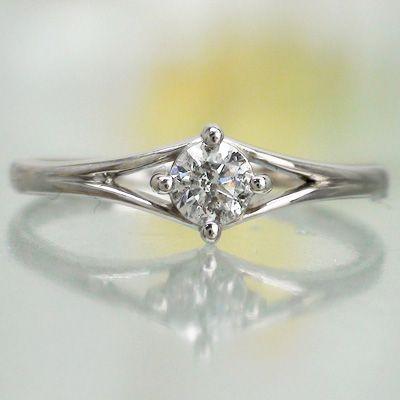 指輪 一粒 ダイヤリング ソリティア シンプル リング ダイヤモンド 0.2ct k18ゴールド 18金 レディース アクセサリーの画像