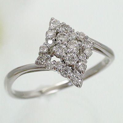指輪 ダイヤモンド 0.3ct フラワー ダイヤモンド リング k18ゴールド 18金 レディース ジュエリー アクセサリーの画像