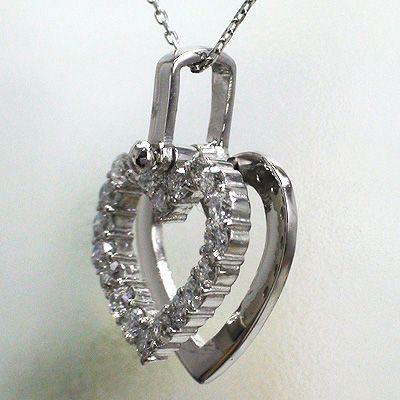 ダイヤネックレス オープンハート ネックレス ペンダント ダイヤモンド 0.5ct ｋ18ゴールド 18金 レディース アクセサリーの画像