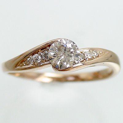 指輪 ダイヤモンド リング ダイヤ 0.36ct リング k18ゴールド レディース ジュエリー アクセサリーの画像