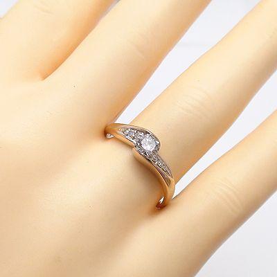 指輪 ダイヤモンド リング ダイヤ 0.36ct リング k18ゴールド レディース ジュエリー アクセサリーの画像