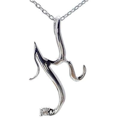 イニシャル ネックレス K ダイヤモンド ダイヤ 0.01ct アルファベット プラチナ900 pt900レディース ジュエリー アクセサリー