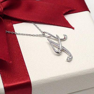 イニシャル ネックレス H ダイヤモンド ダイヤ 0.01ct アルファベット プラチナ900 pt900レディース ジュエリー アクセサリーの画像