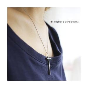 ダイヤモンド クロス 十字架 ネックレス ペンダント 0.32ct プラチナ900 pt900 アミュレット レディース アクセサリーの画像